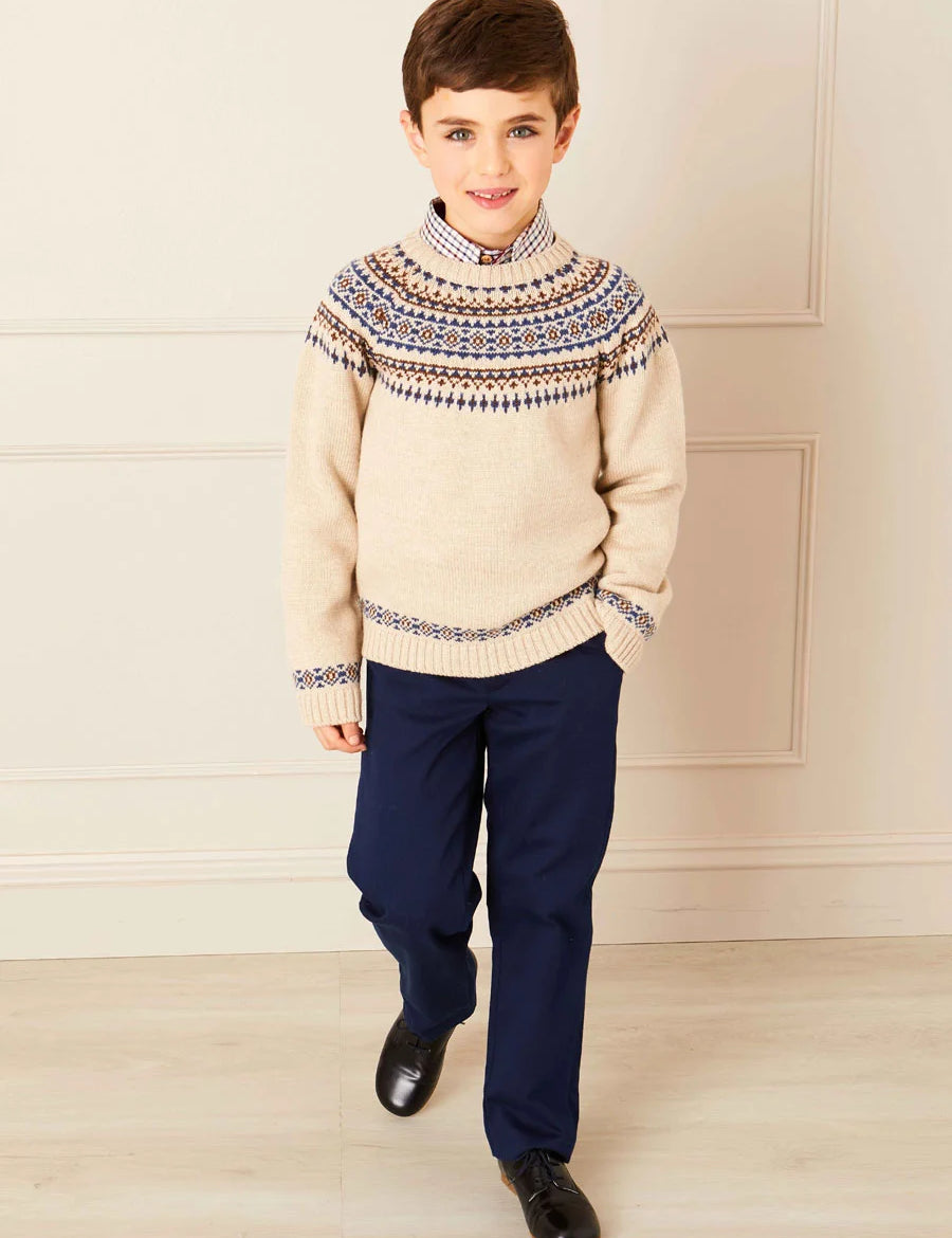 Pocket Detail Chino Trousers in Navy (4-10yrs) Trousers from Pepa London
