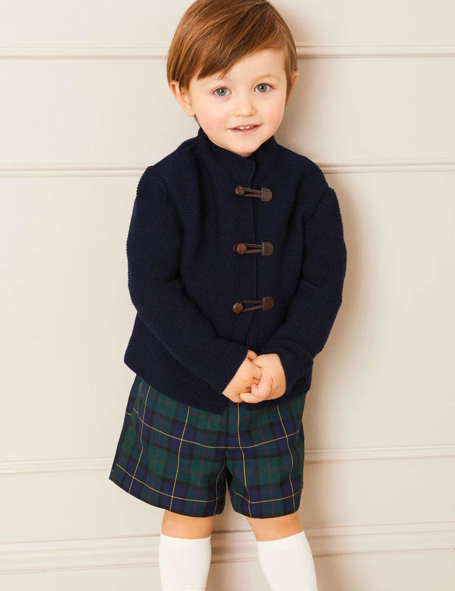 Toggle Fastening Cardigan in Navy (12mths-10yrs) Knitwear from Pepa London