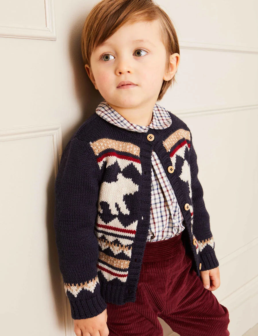 Corduroy Trousers in Burgundy (18mths-5yrs) Trousers from Pepa London