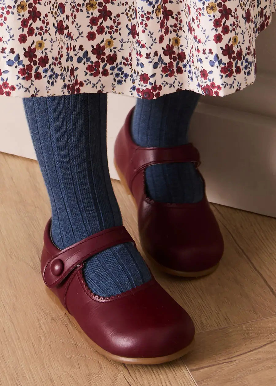 Mary Jane Baby Shoes in Burgundy (20-24EU) Shoes from Pepa London