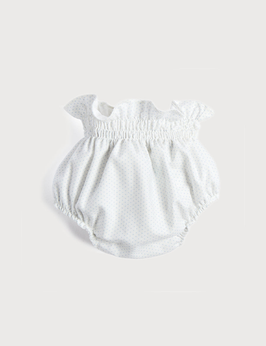 Newborn Dot Print Bloomer in Light Blue (0-12mths) Bloomers from Pepa London