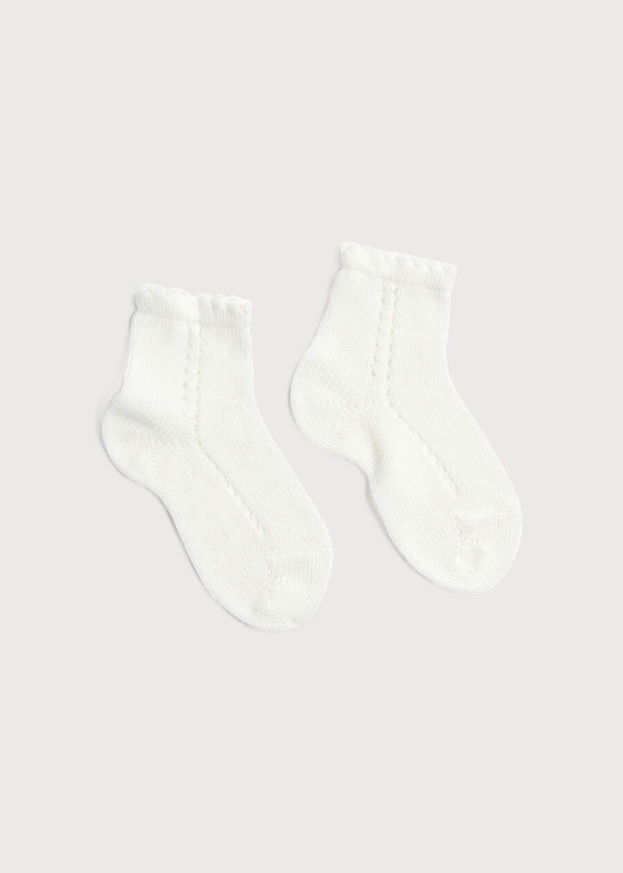 Openwork short socks White (0mths-8yrs)y Socks from Pepa London