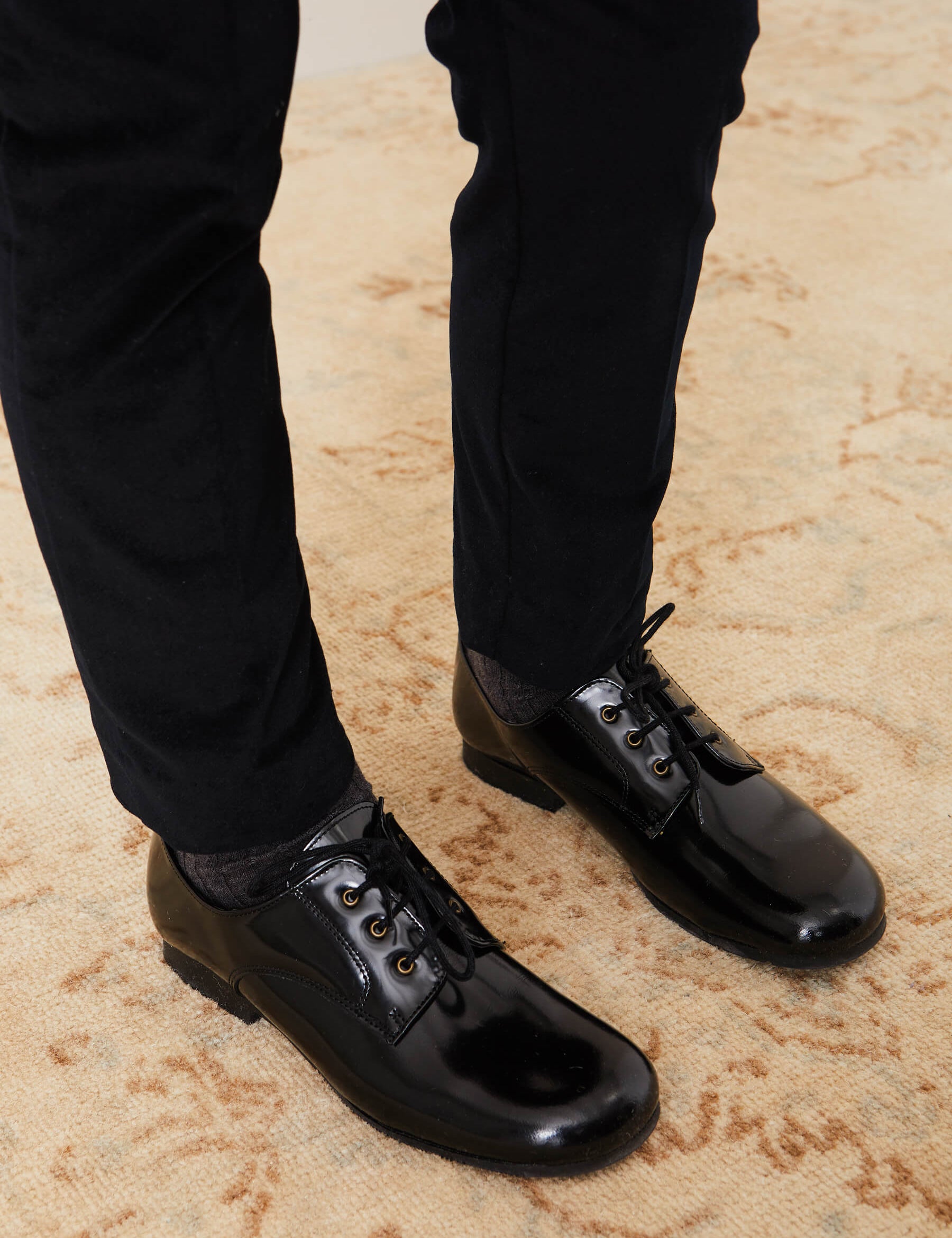 Smart Velvet Trousers In Black (4-10yrs) TROUSERS from Pepa London