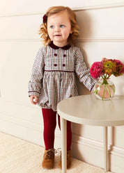 The Ebury Check Romper Baby Girl Look Look  from Pepa London