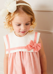 The Peach Trapeze Dress Baby Girl Look Look from Pepa London