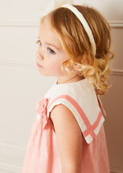 The Peach Trapeze Dress Baby Girl Look Look from Pepa London