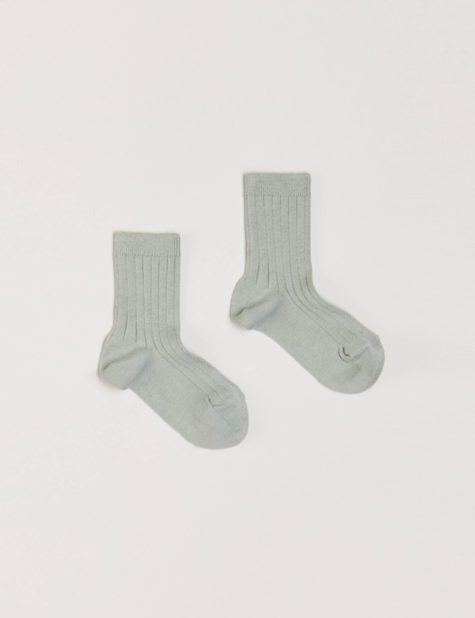 Ribbed Short Socks - Dusty Green (0mths-8yrs) Socks from Pepa London