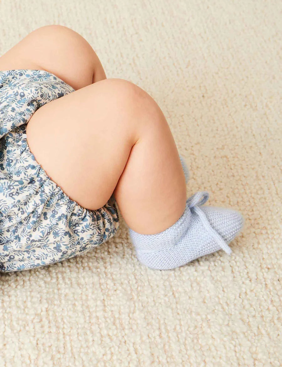 Knitted Booties in Blue Shoes from Pepa London