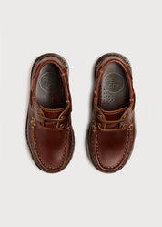 Leather Boat Shoes in Tan (26-35EU) Shoes from Pepa London
