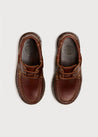 Leather Boat Shoes in Tan (26-34EU) Shoes  from Pepa London