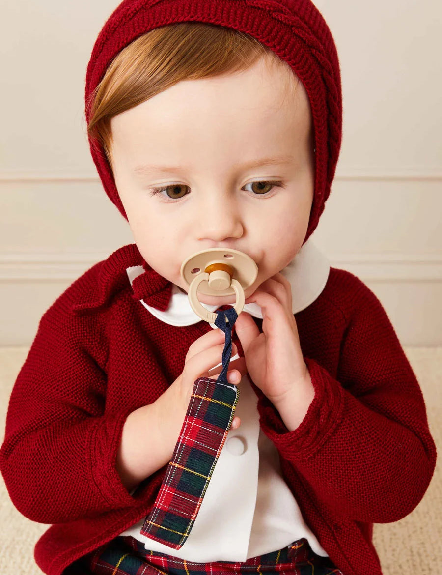 Belgravia Tartan Dummy Clip in Red Accessories from Pepa London