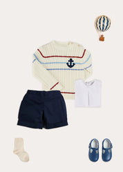 The Anchor Motif Jumper Toddler Boy Look Look from Pepa London
