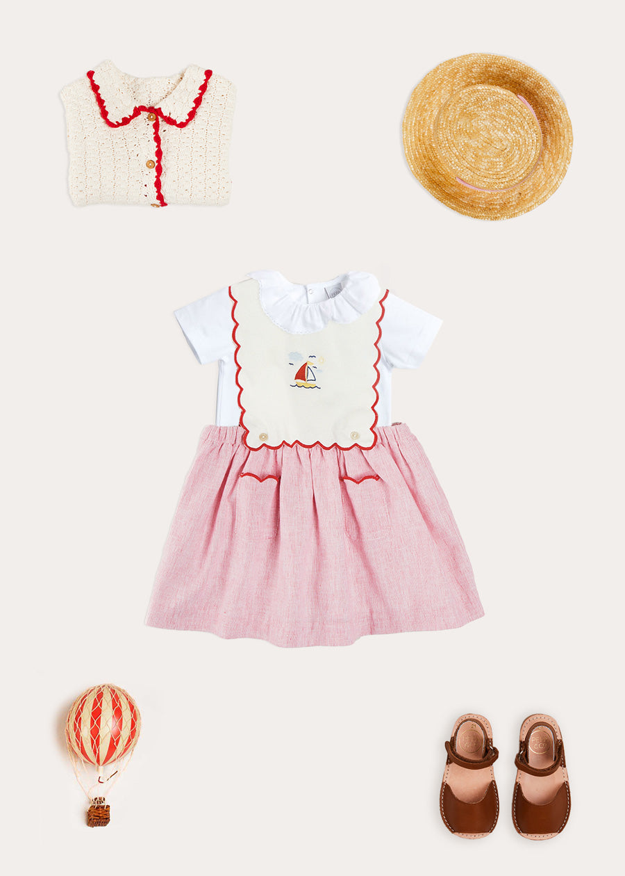 The Lawrence Pinafore Skirt Toddler Girl Look Look from Pepa London