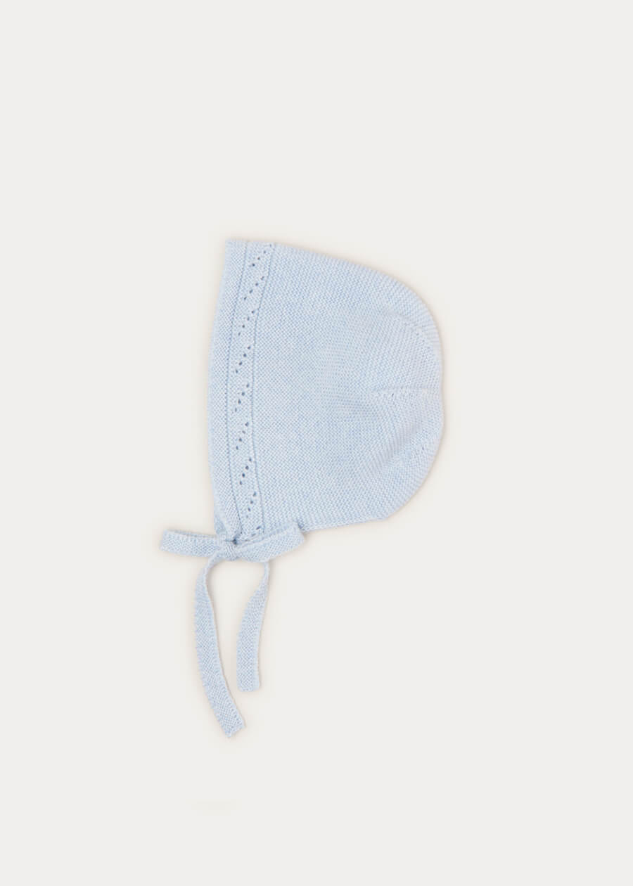 Openwork Bonnet In Blue (S-L) KNITTED ACCESSORIES from Pepa London