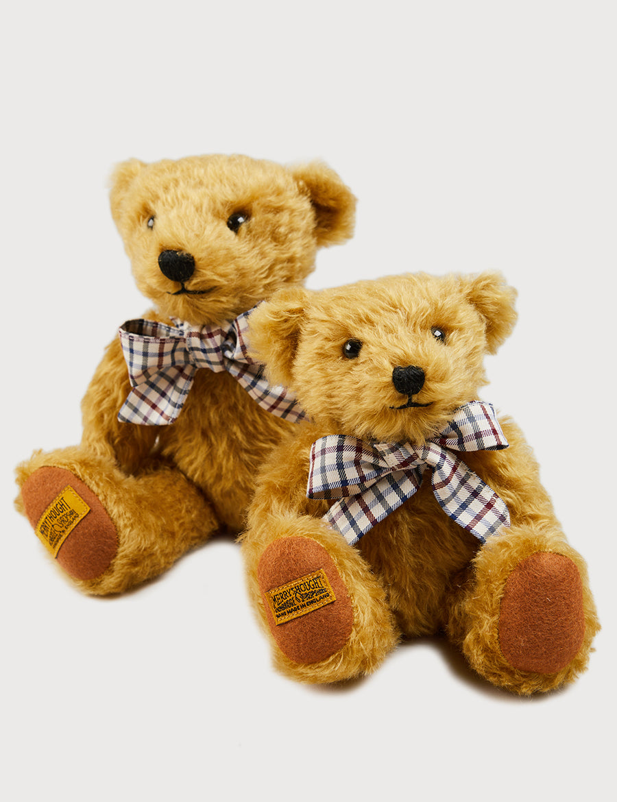 Limited-Edition Merrythought & Pepa Teddy Bear with Check Bow from Pepa London