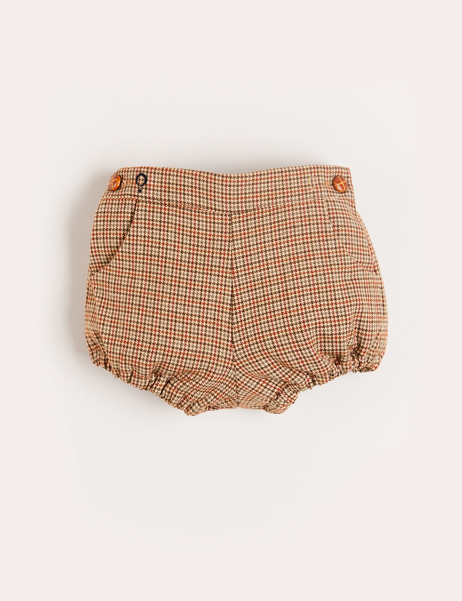 Chester Puppytooth Bloomers in Caramel (3mths-2yrs) Bloomers from Pepa London