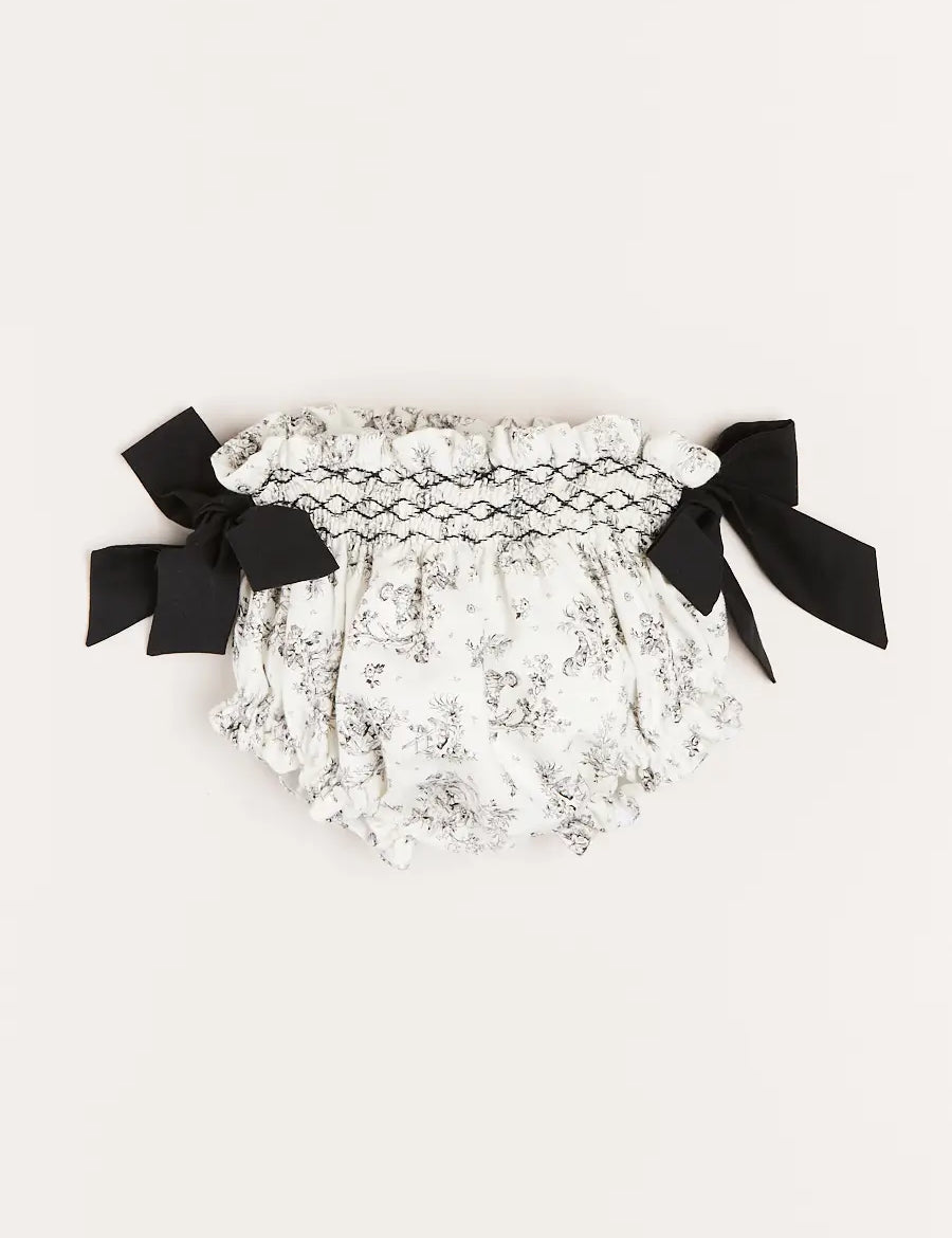 Audrey Floral Bloomers in White (1mth-12mths) Bloomers from Pepa London