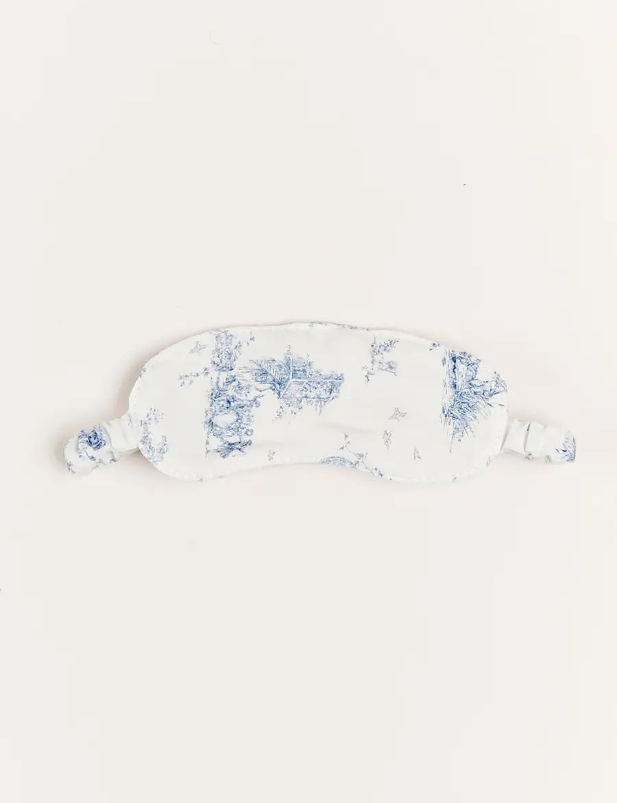 Toile Eye Mask in Blue Accessories from Pepa London