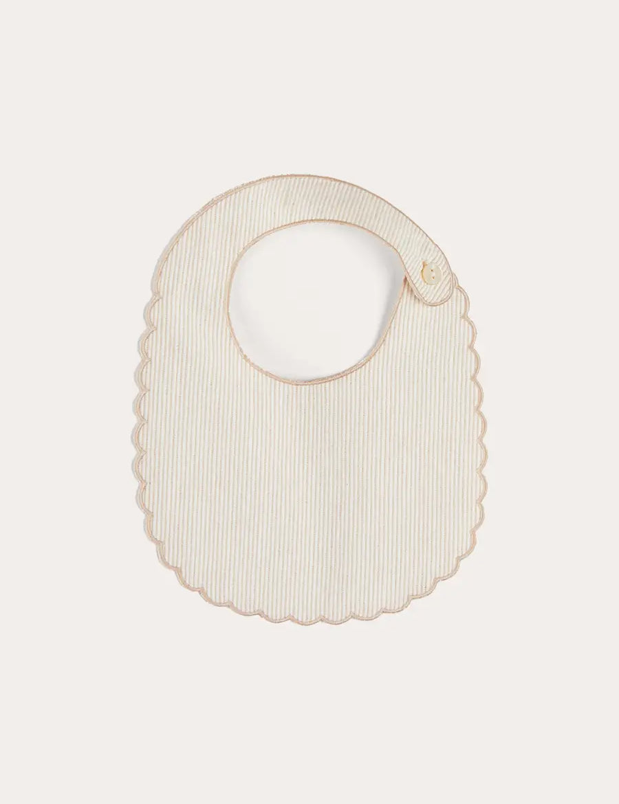 Waterford Striped Bib in Beige ACCESSORIES from Pepa London