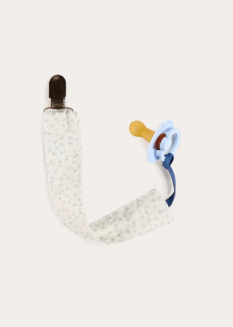 Betsy Floral Dummy Clip Dummy Clip in Baby Blue (OS) Accessories from Pepa London