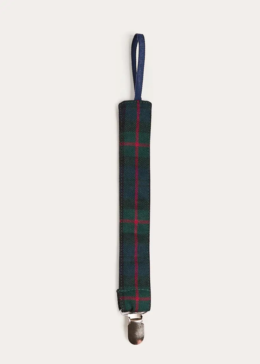 Kinnerton Tartan Dummy Clip Dummy Clip in Green (OS) Accessories from Pepa London