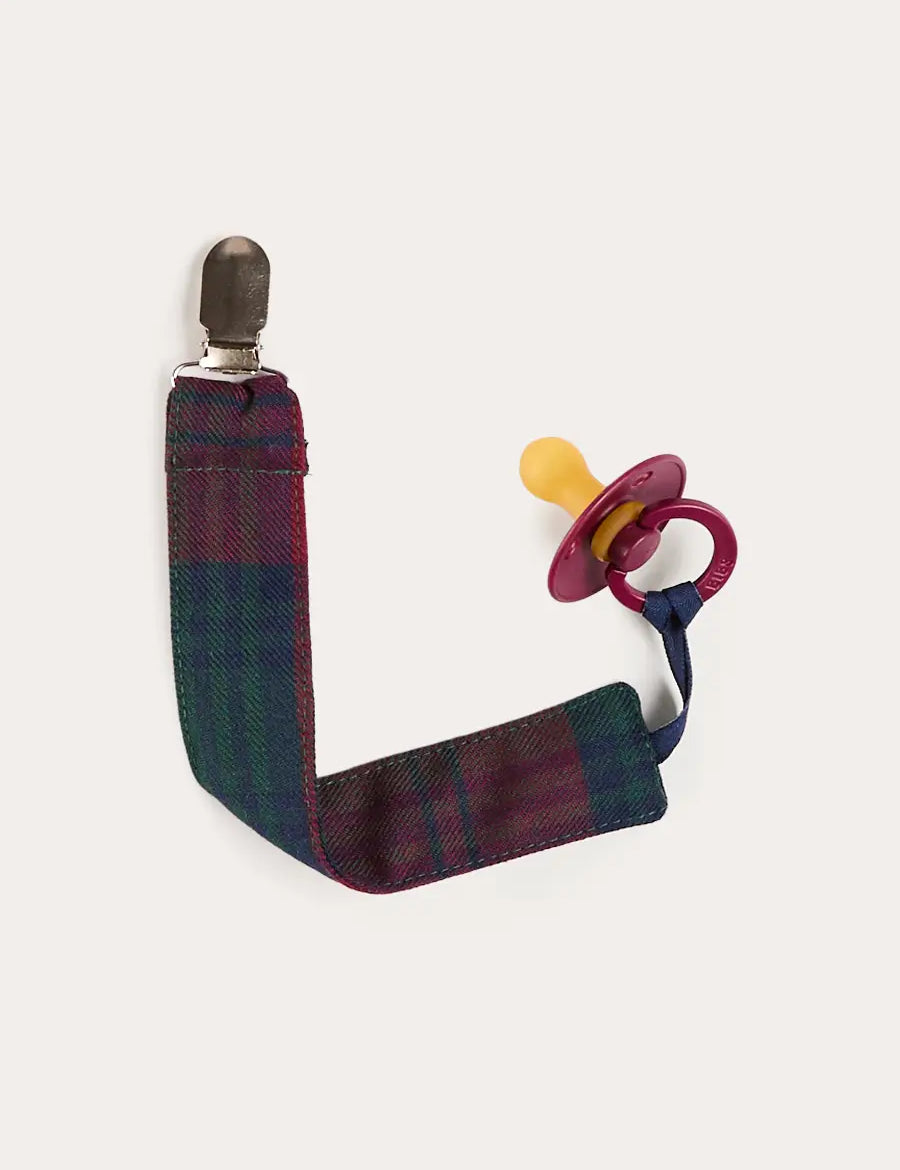 Grovesnor Tartan Dummy Clip Dummy Clip in Red (OS) Accessories from Pepa London