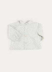 Betsy Floral Long Sleeve Shirt in Blue (1mth-12mths) Shirts from Pepa London