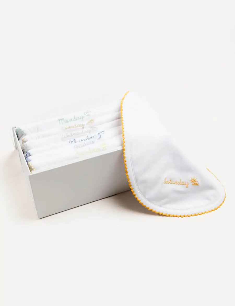 White Bibs Seven Days A Week Set GIFT SETS from Pepa London