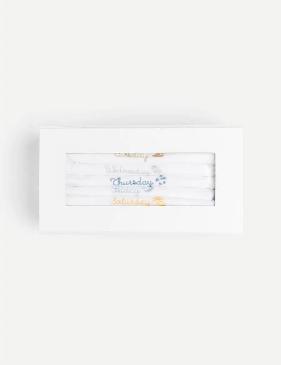 White Bibs Seven Days A Week Set GIFT SETS from Pepa London