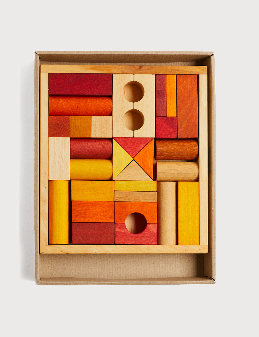 Wooden Blocks in Red Toys from Pepa London