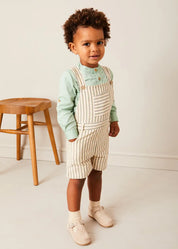 Holland Striped Pocket Front Dungarees in Green (18mths-4yrs) DUNGAREES from Pepa London