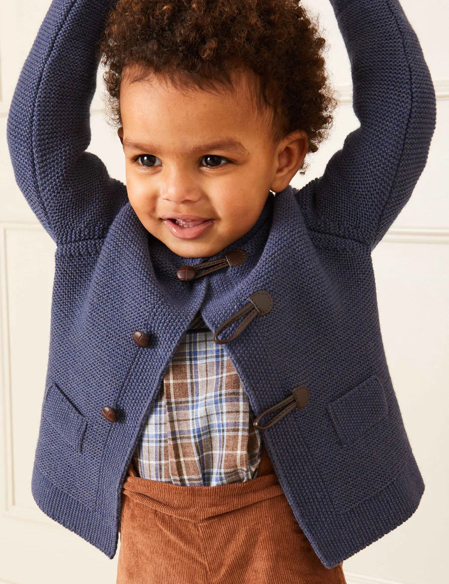 Corduroy Braces Trousers in Caramel (18mths-4yrs) Trousers from Pepa London