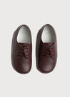 Leather Lace-Up Burgundy Shoes (20-34EU) Shoes  from Pepa London