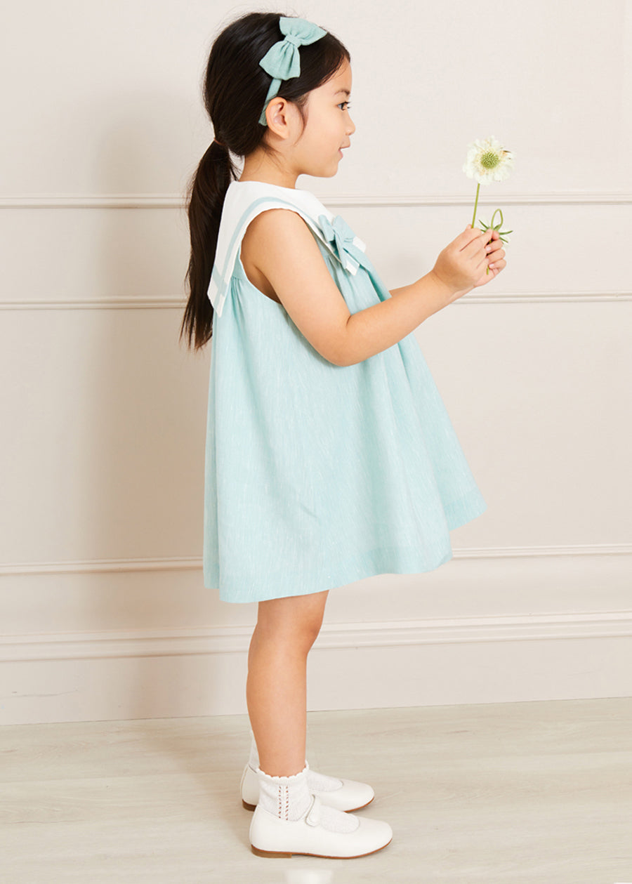 The Mint Trapeze Dress Baby Girl Look Look from Pepa London