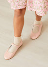 Leather Mary Jane Shoes in Pink (24-34EU) Shoes  from Pepa London