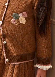 The Brown Knitted Co-ord Set Baby Girl Look Look  from Pepa London