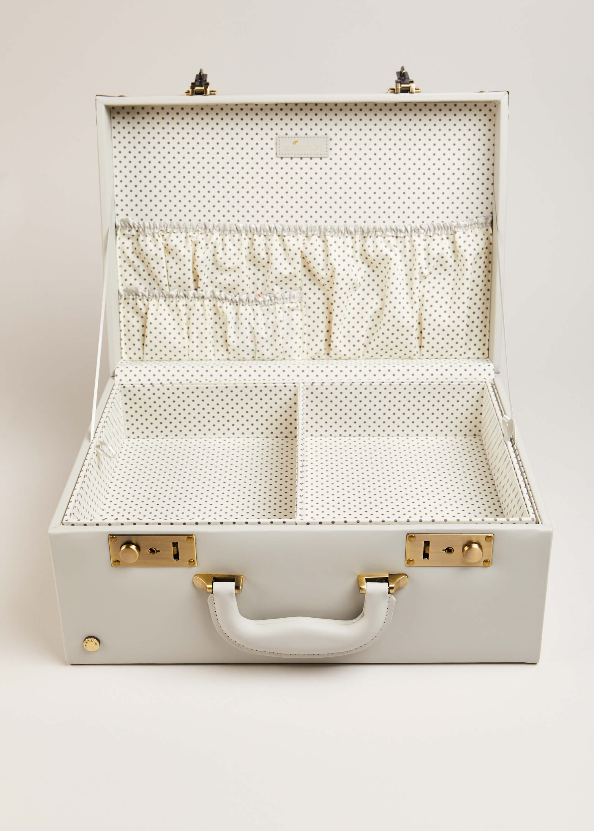 Pale Grey Leather Memory Case Toys from Pepa London