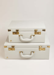 Pale Grey Leather Memory Case Toys from Pepa London