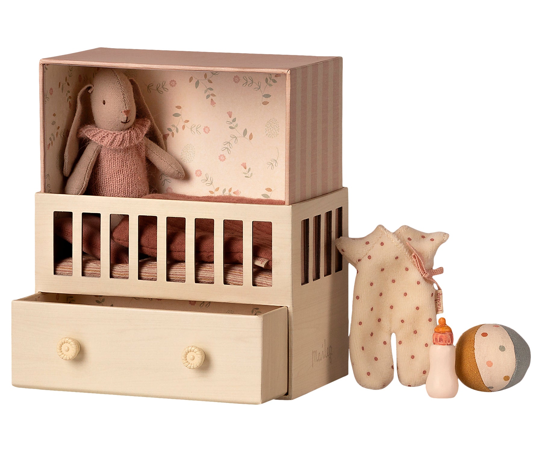 Baby Rabbit With Micro Room in Pink Toys from Pepa London