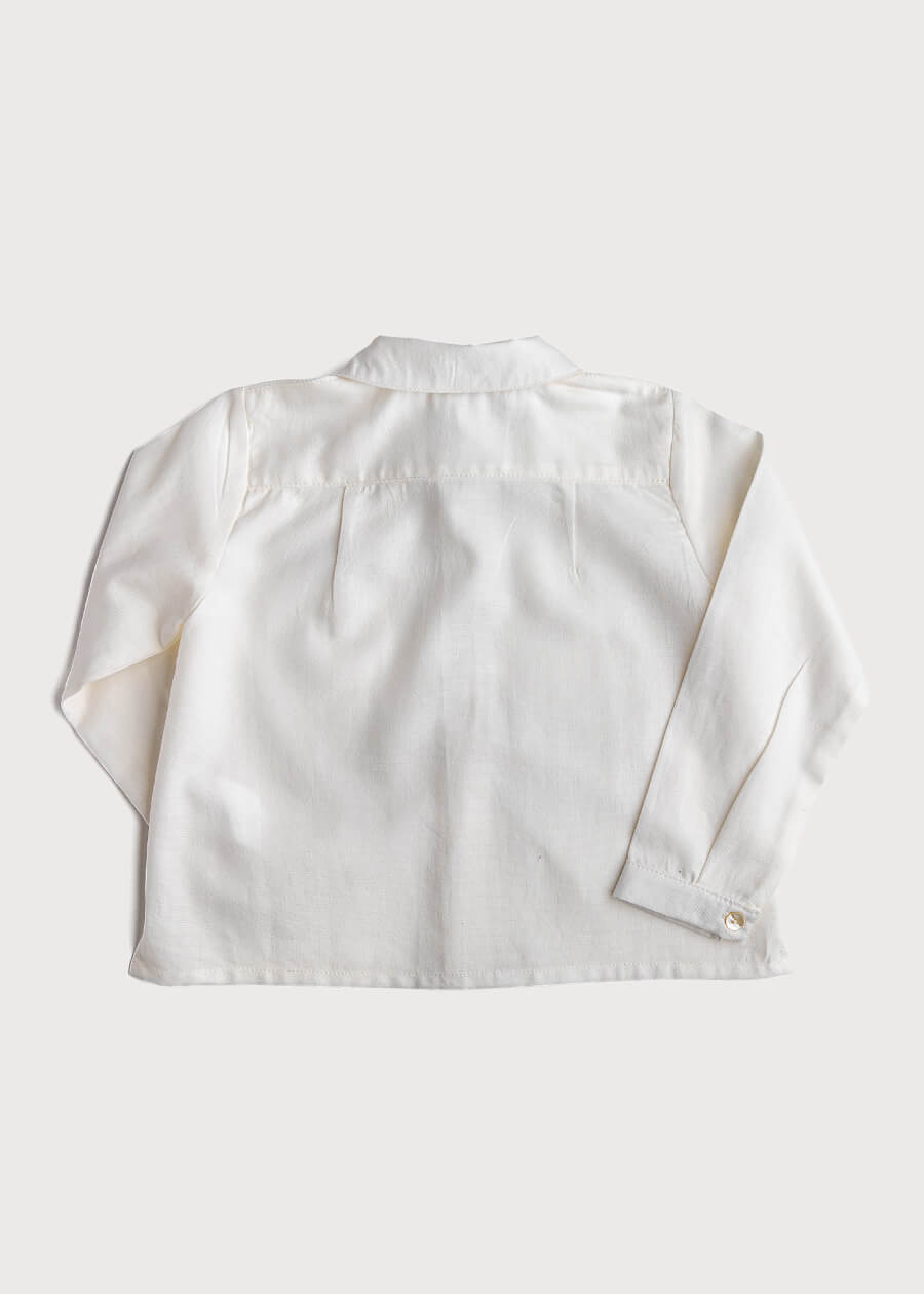 Cream Shirt with Polo Collar (12mths-8yrs) Shirts from Pepa London