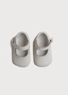 Leather Mary Jane Pram Shoes in Ivory (17-20EU) Shoes  from Pepa London