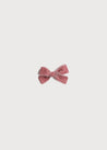 Velvet Medium-Bow Clip in Pink Hair Accessories  from Pepa London