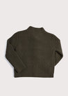 Toggle Fastening Knitted Cardigan in Green (12mths-10yrs) Knitwear  from Pepa London