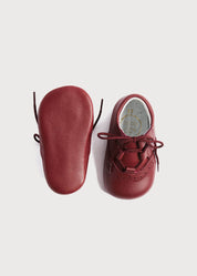 Oxford Pram Booties in Burgundy (17-20EU) Shoes  from Pepa London