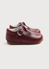 T-Bar Baby Shoes in Burgundy (20-26EU) Shoes  from Pepa London