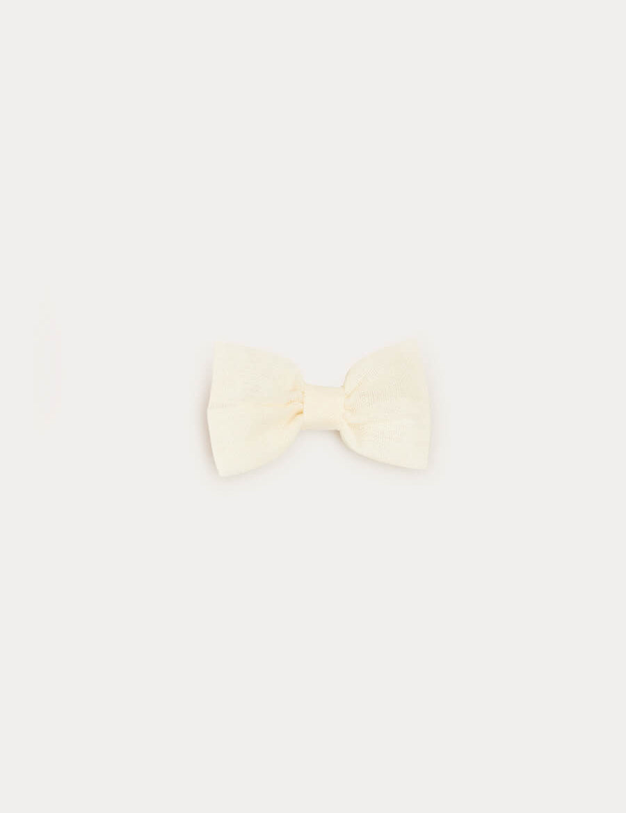 Tulle Small Bow Clip In Cream HAIR ACCESSORIES from Pepa London
