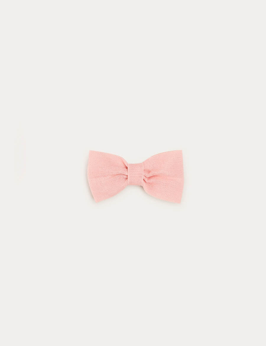 Tulle Small Bow Clip In Rose Pink HAIR ACCESSORIES from Pepa London