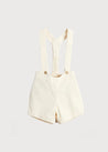 Button Detail Shorts with Braces in Beige (12mths-3yrs) Shorts  from Pepa London