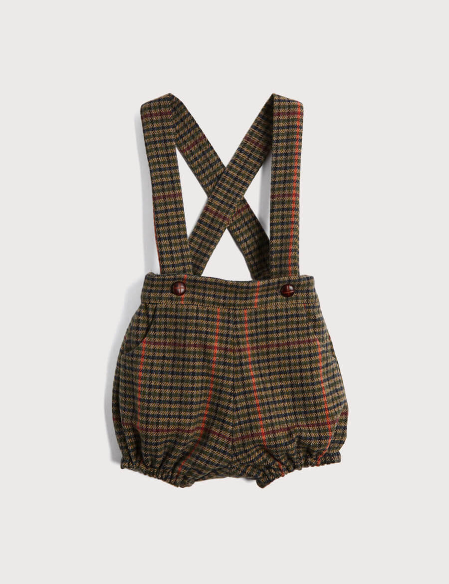 Tweed Bloomers With Braces in Brown (9mths-2yrs) Bloomers from Pepa London