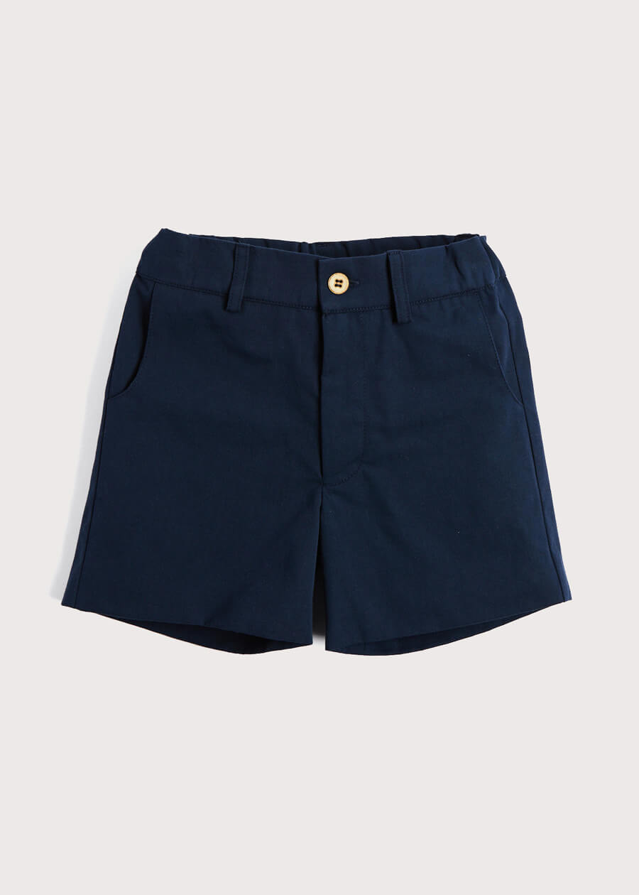 Classic Smart Shorts in Navy (4-10yrs) Shorts  from Pepa London